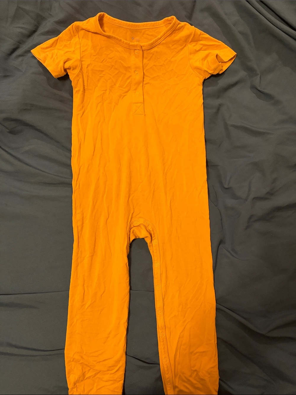 Kyte BABY Orange Short-Sleeve One-Piece Romper